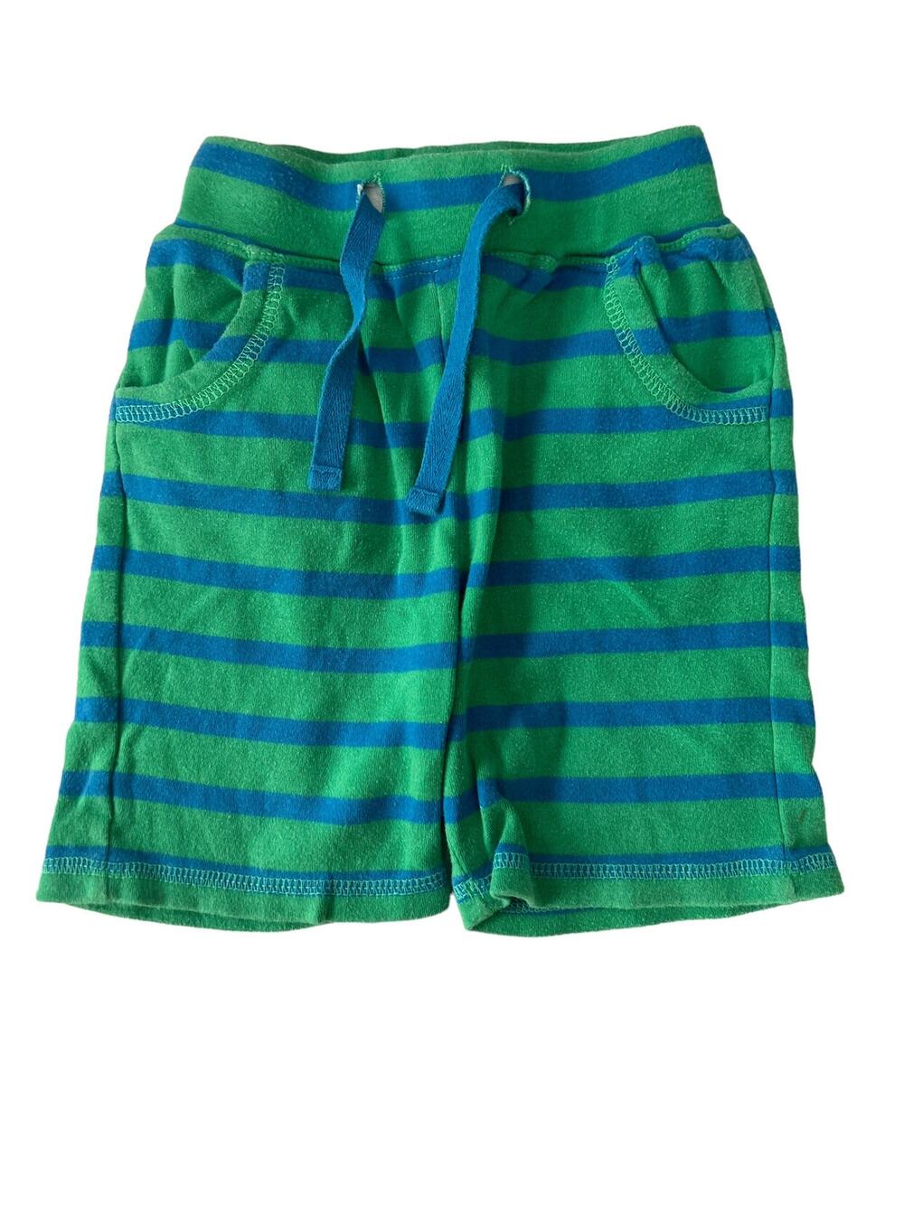 Frugi Green Blue Stripe Shorts 12-18m